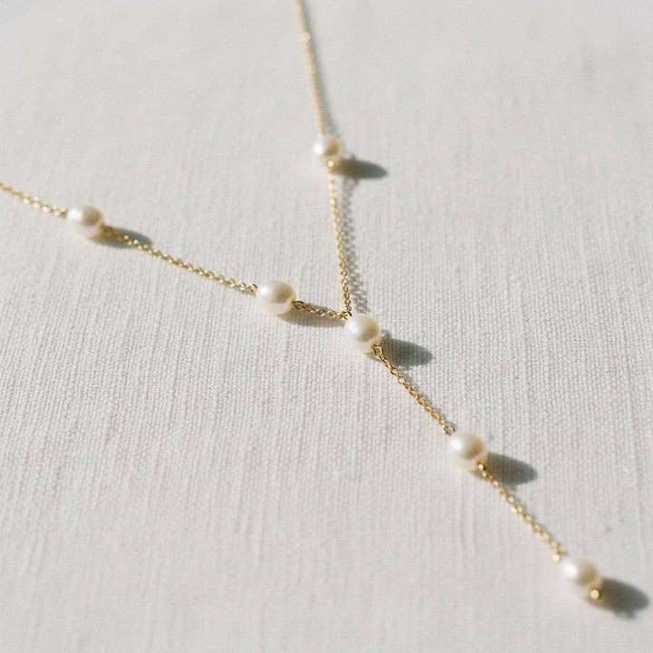 Gold Plated Pearl Drop Necklace