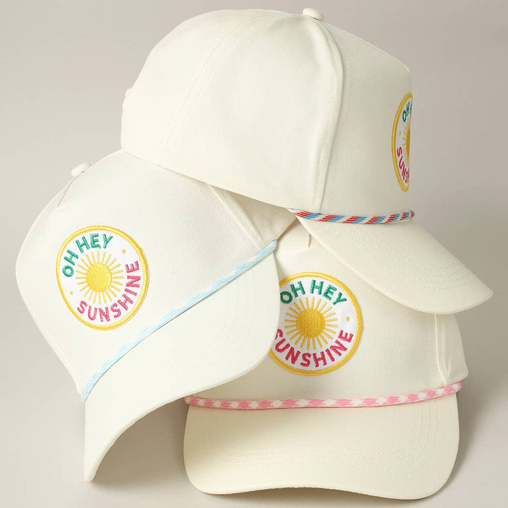 Oh Hey Sunshine Embroidery Patch Trucker Hat