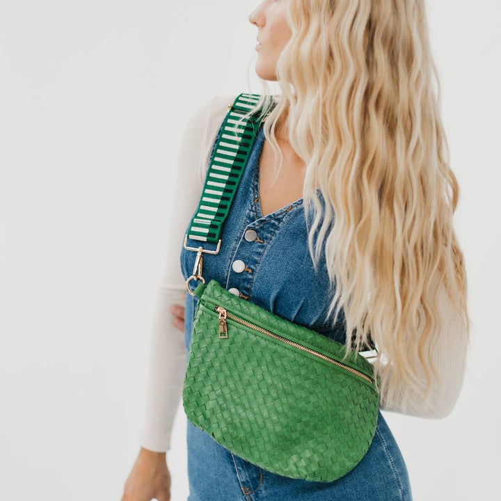 Westlyn Woven Bum Bag in Emerald