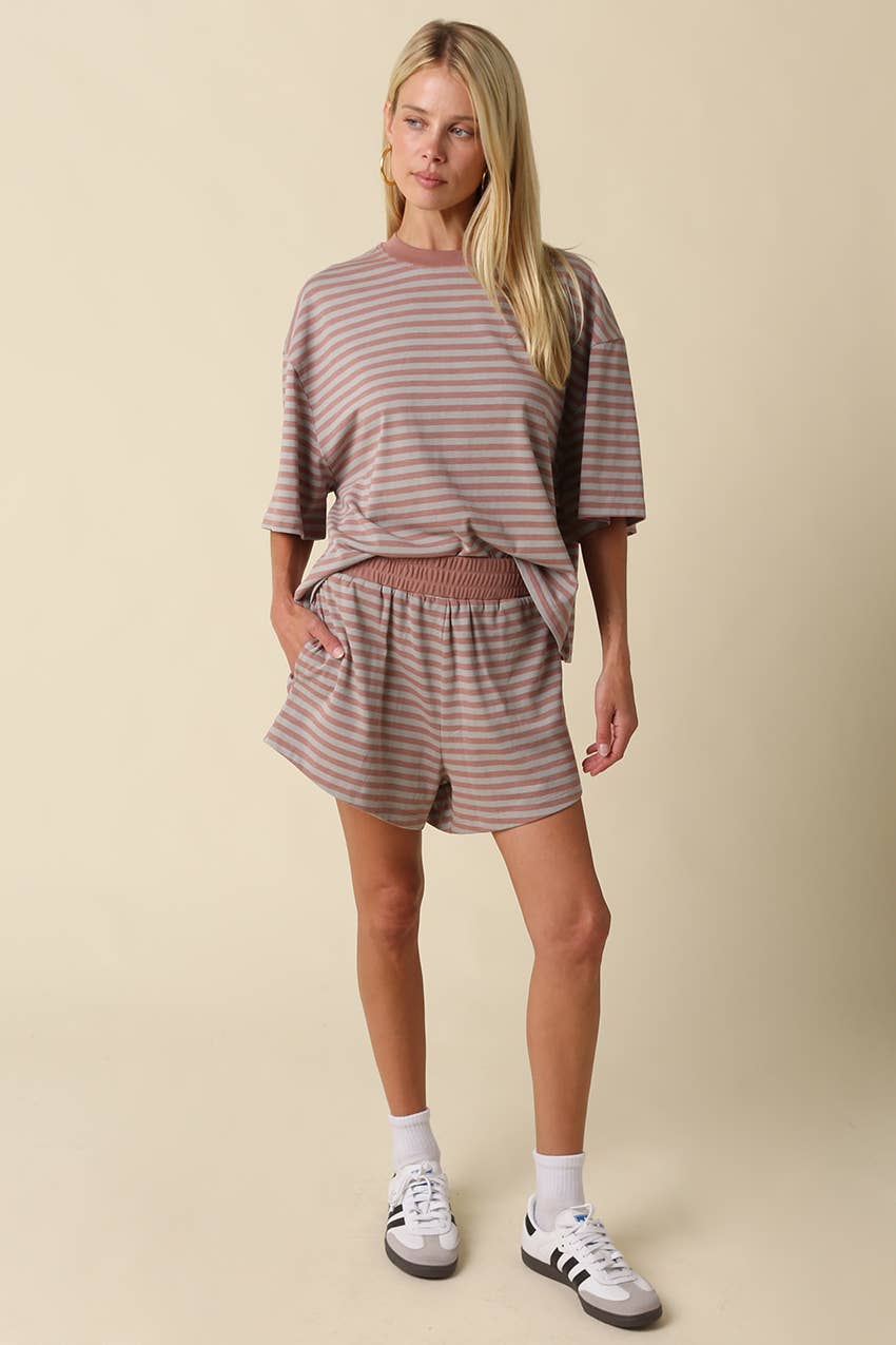 Lena Striped Relaxed-Fit Top