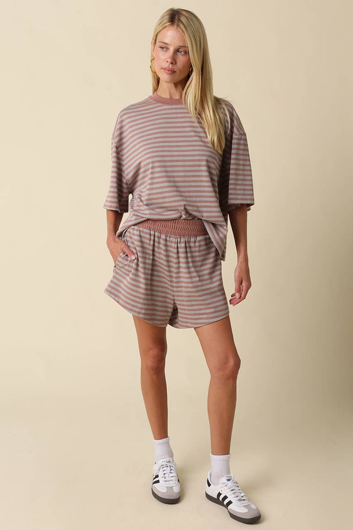 Lena Striped Relaxed-Fit Top