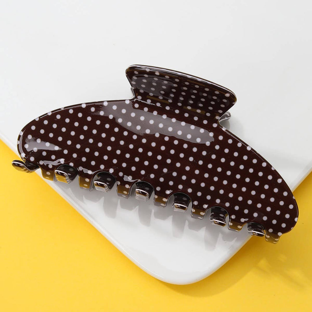 Polka Dot Hair Claw Clip