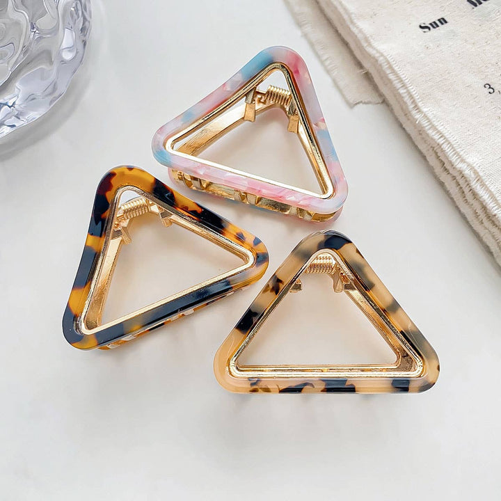 ACETATE  HAIR CLAW CLIP PYRAMID MINI