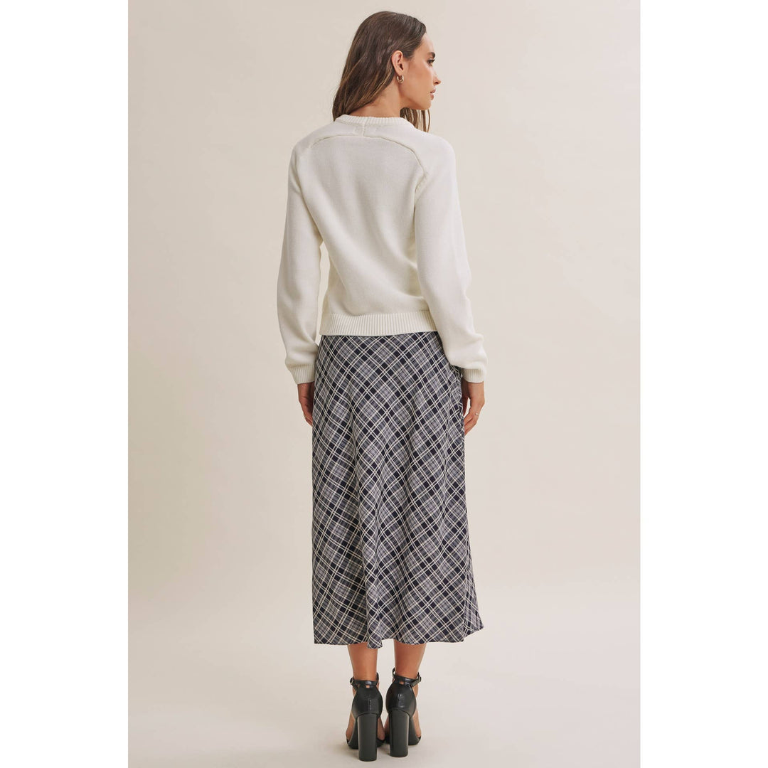 The Blair Plaid Midi Skirt