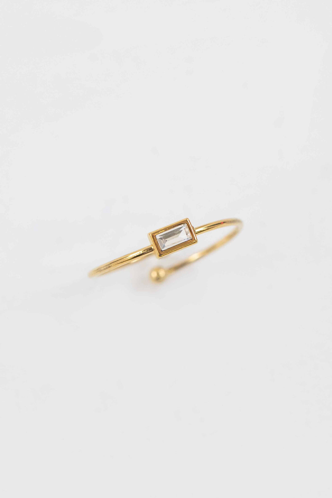 Rectangle Charm Adjustable Ring