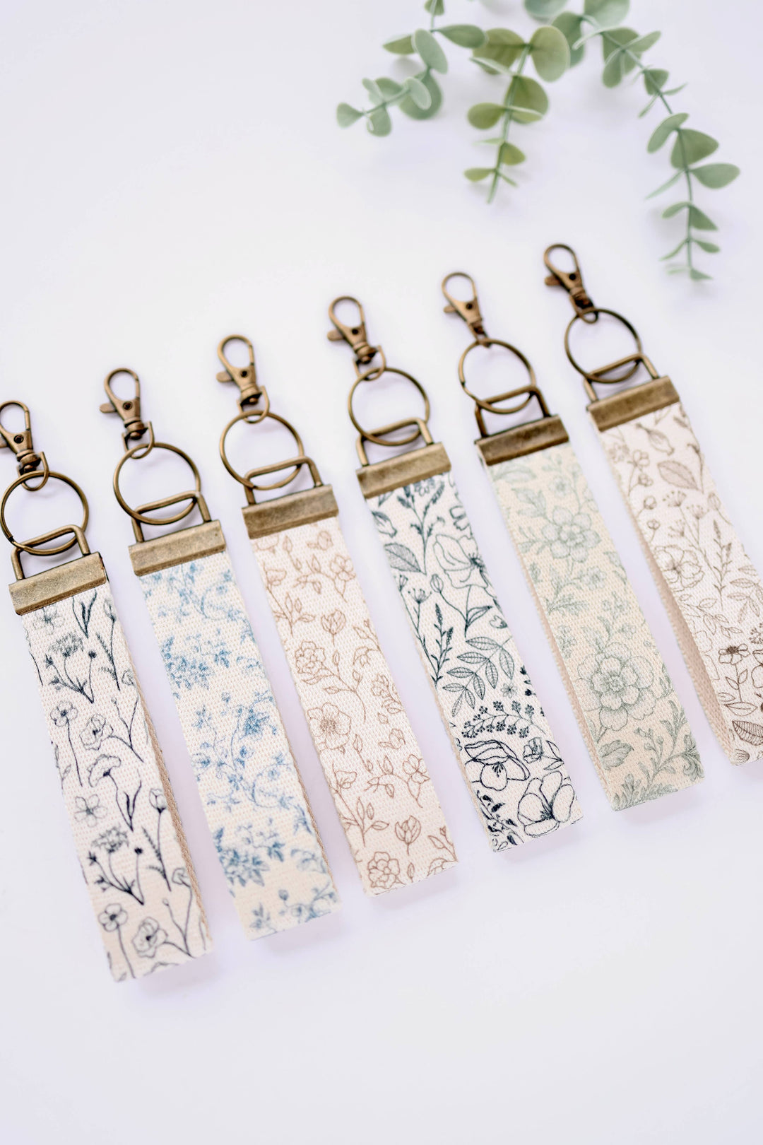 Canvas Wrist Keychain Lanyard, Key Wristlet