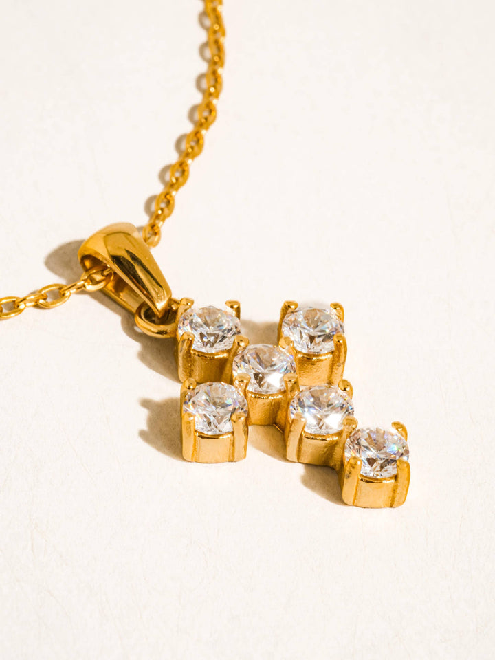 Raimon 18K Gold Non-Tarnish Dainty Cross Necklace