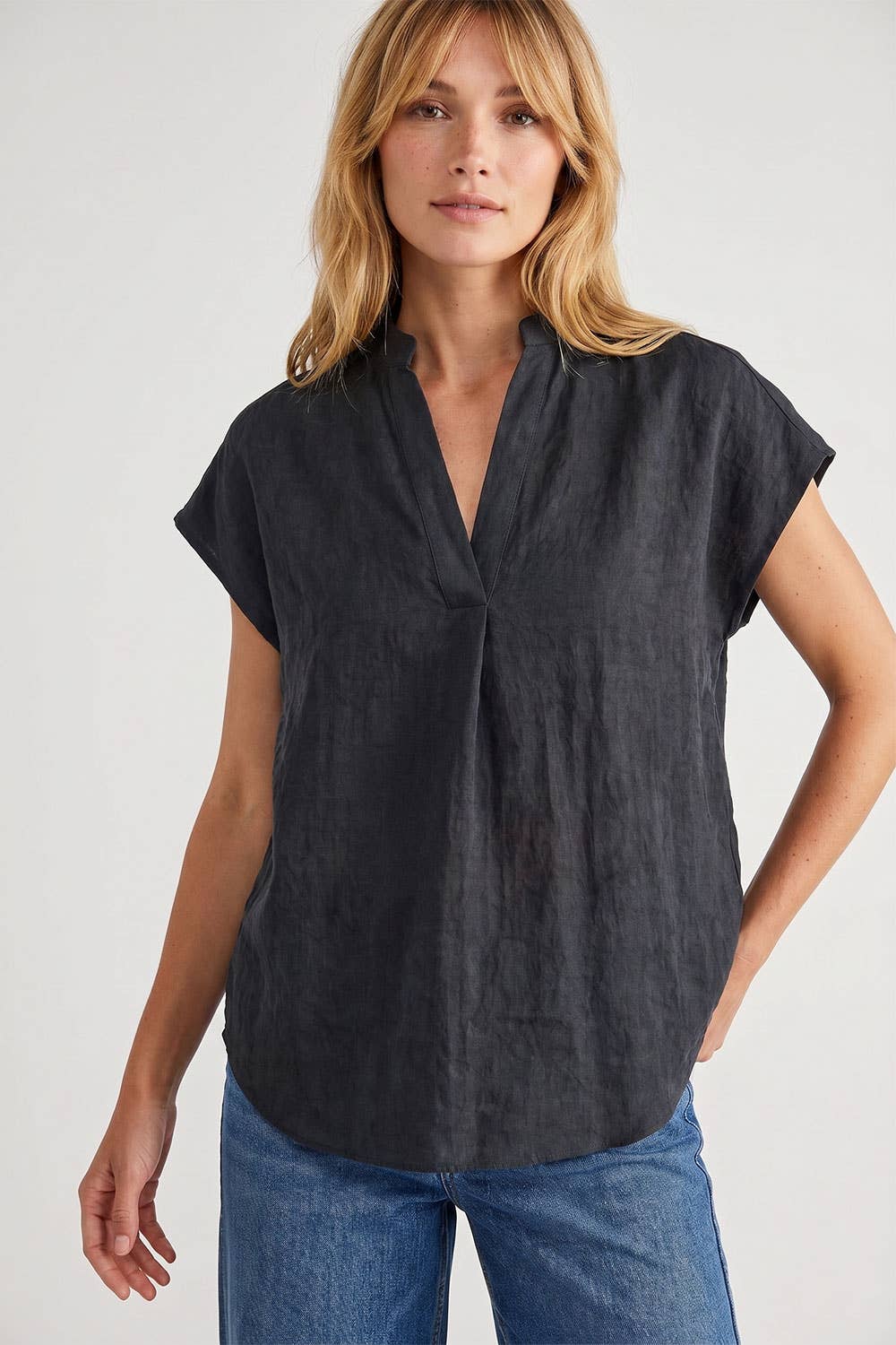 Soft Matte Drop Shoulder Blouse