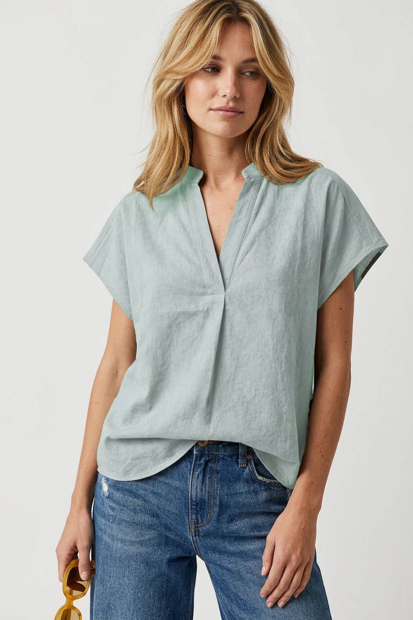 Soft Matte Drop Shoulder Blouse