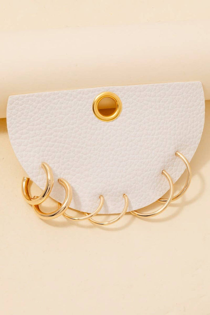 3Pc Dainty Tube Hoop Earrings Set