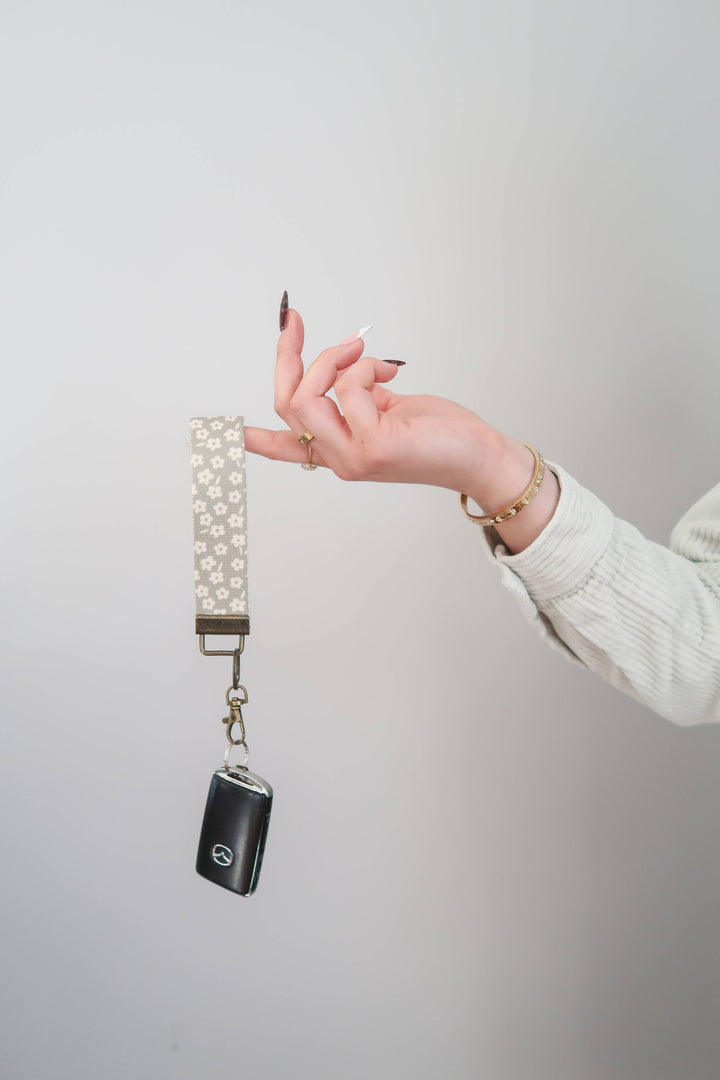 Canvas Wrist Keychain Lanyard, Key Wristlet