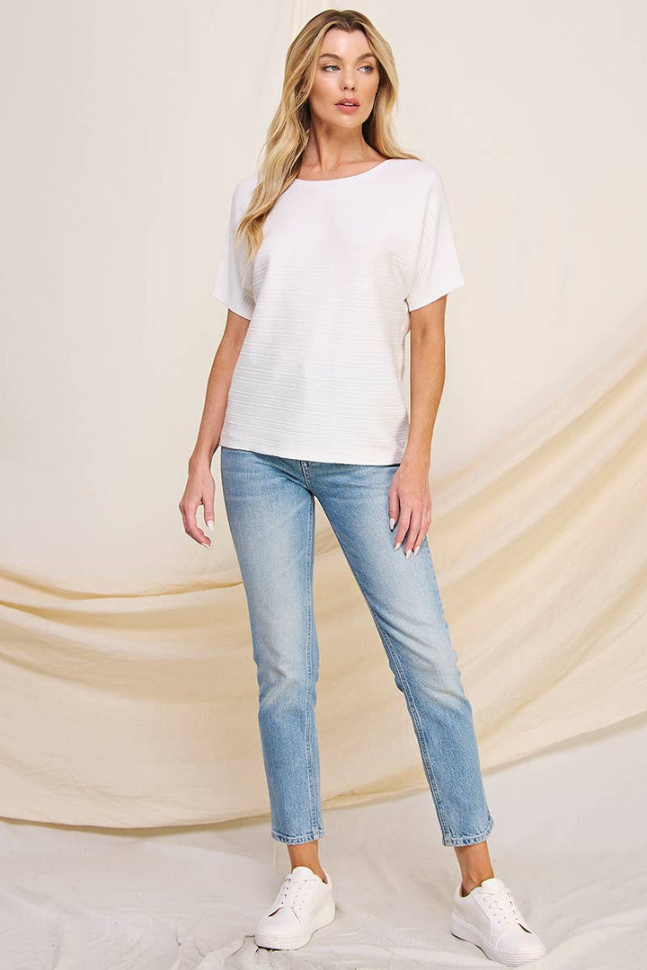 Iris Soft Rib Short Sleeve Top