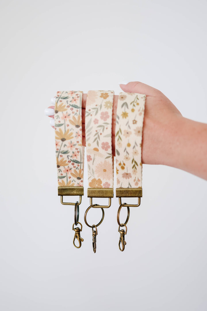 Canvas Wrist Keychain Lanyard, Key Wristlet