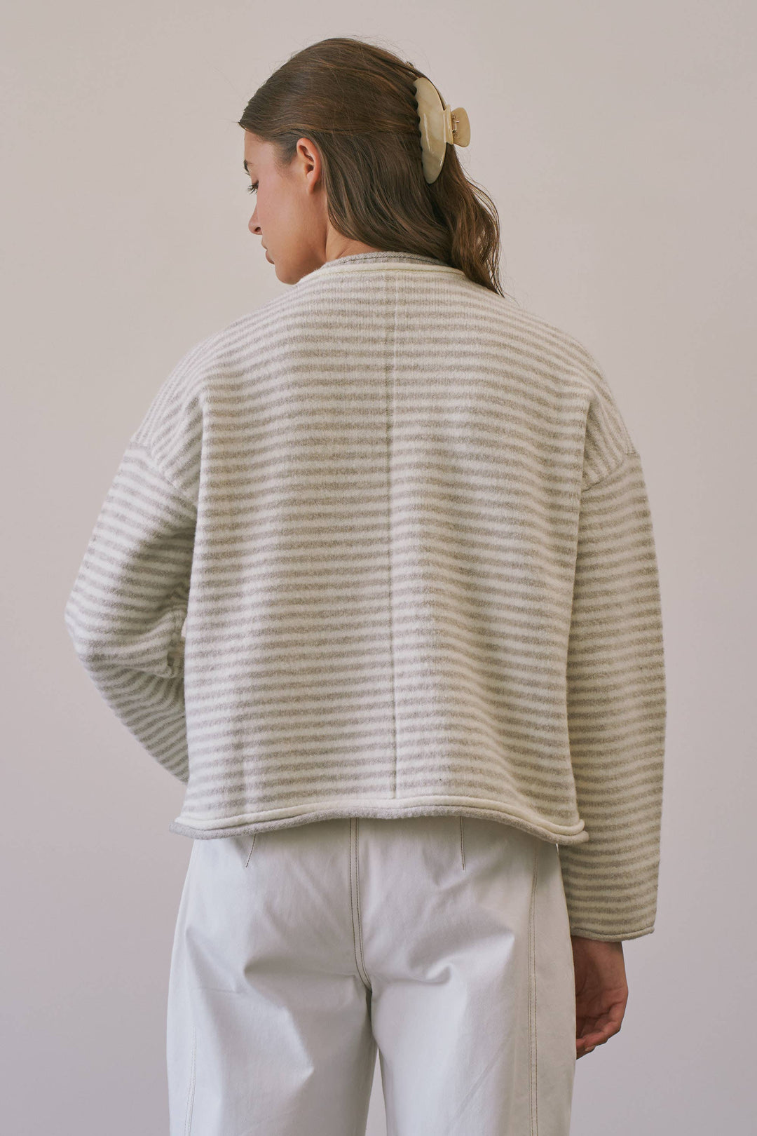Trina Stripe Contrast Layered Roll Neck Sweater