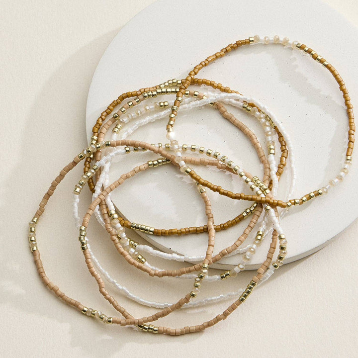 Seed Bead Stretch Bracelet Set | Stackable Bracelets