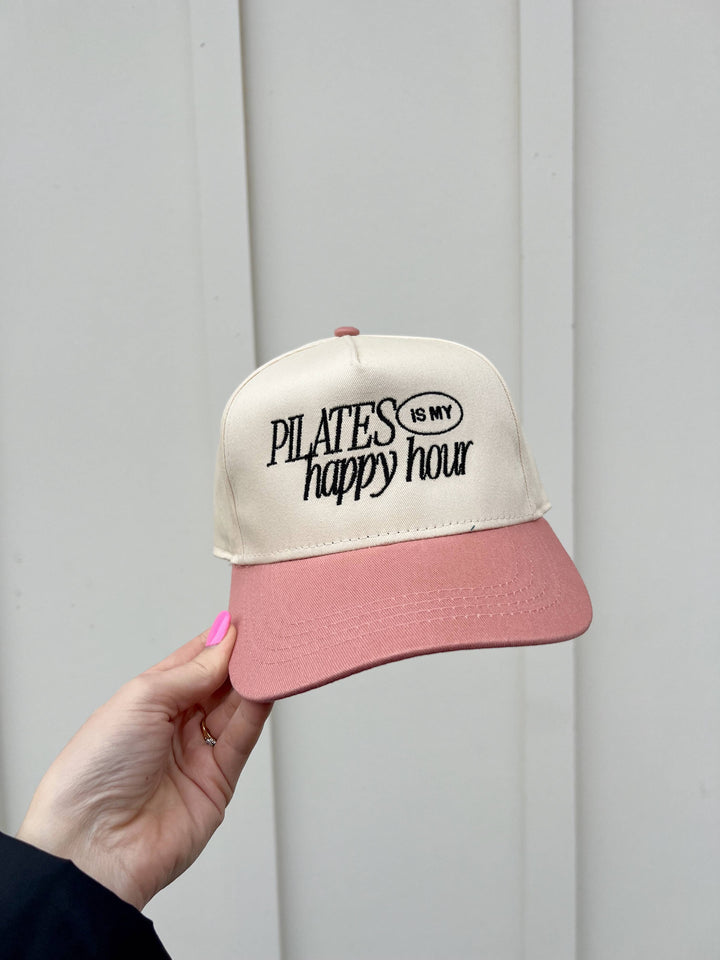 Pilates Is My Happy Hour Embroidered Hat