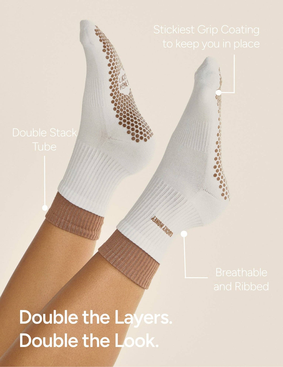 The Stack Sock in Tan