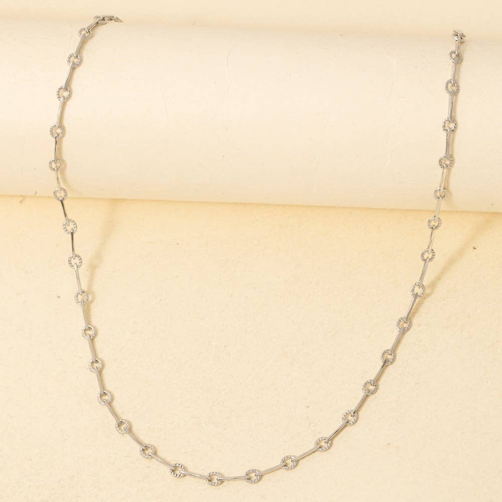 Dainty Repeating Bar Chain Necklace