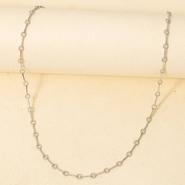 Dainty Repeating Bar Chain Necklace