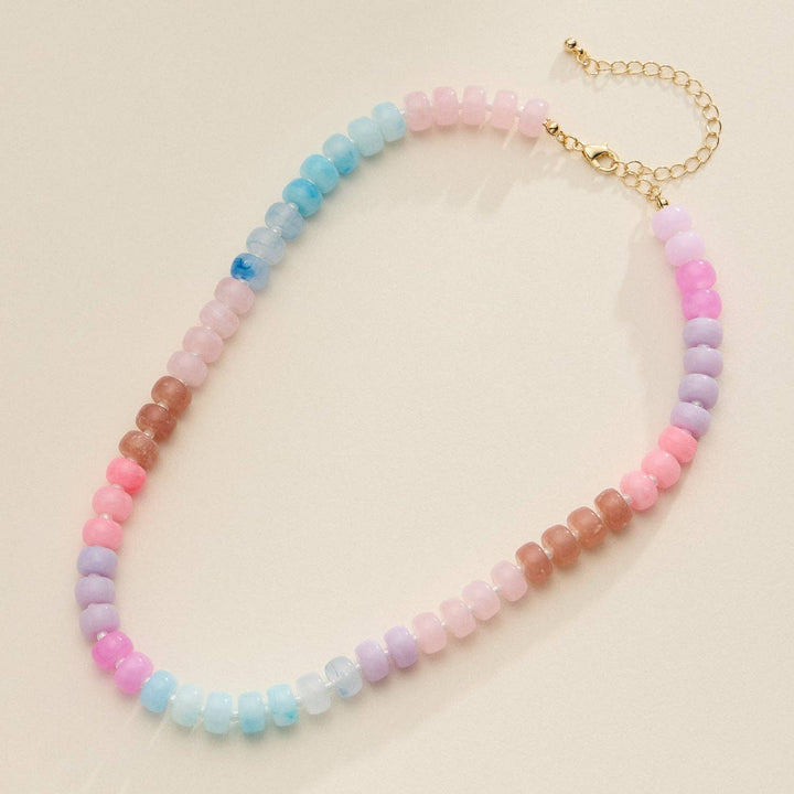 Gradient Color Round Disc Beaded | Light Blue