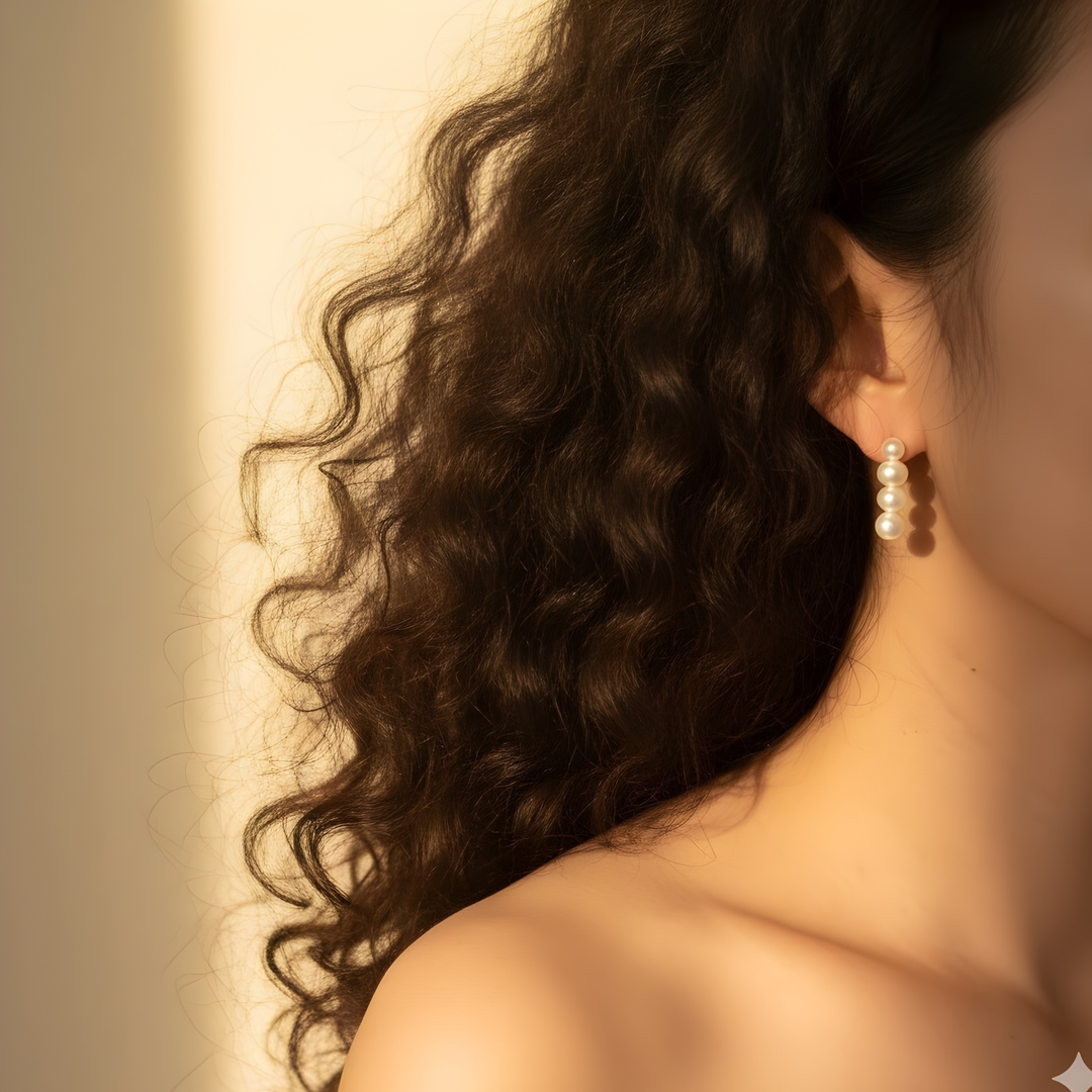 Graduated Freshwater Pearl Earrings