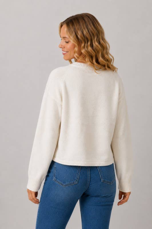 The Tatum Wood Button-Up Cardigan