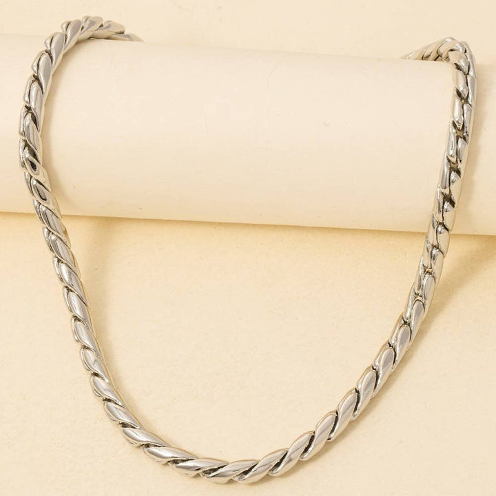 Gold Dipped Twisted Chain Necklace