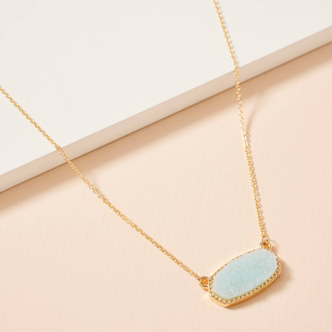 Pink Stone Charm Necklace