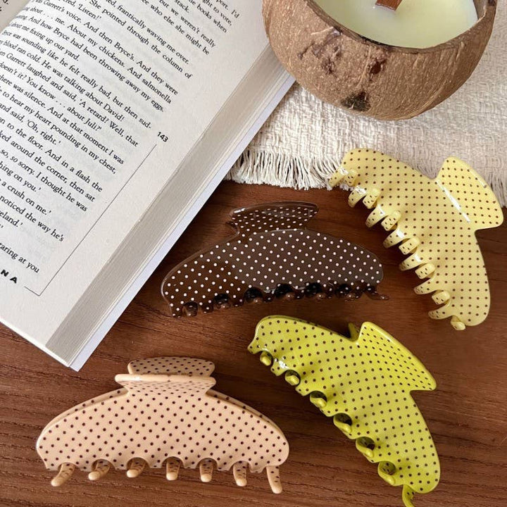 Polka Dot Hair Claw Clip