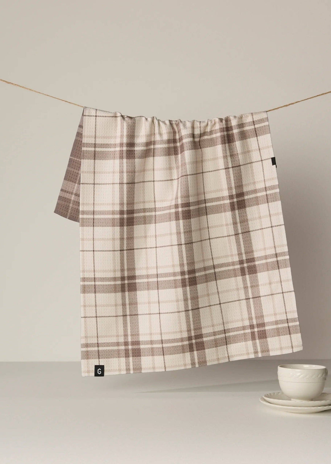 Oat Plaid Luxe Kitchen Towel