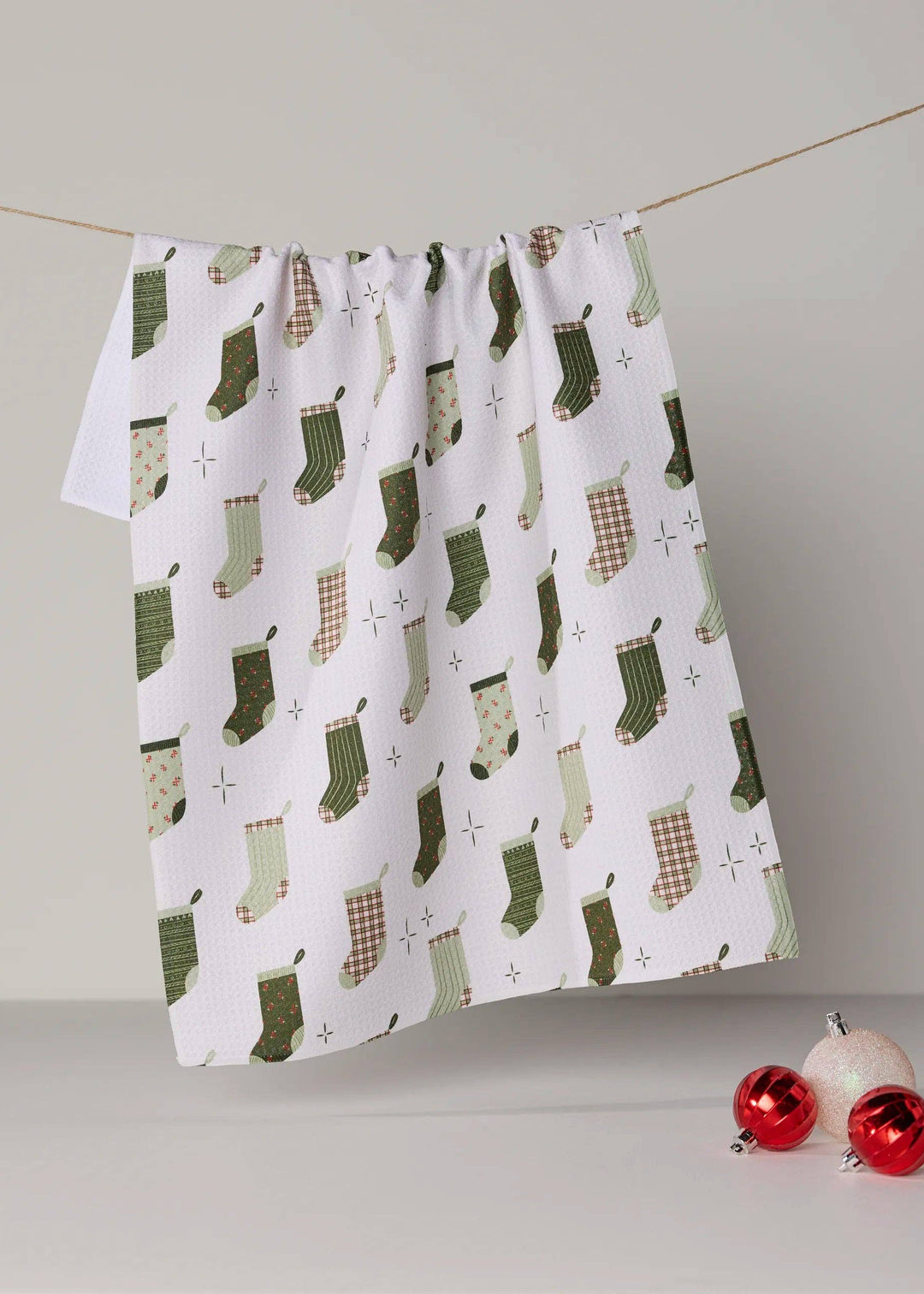 Stocking Medley Tea Towel - Holiday 2026