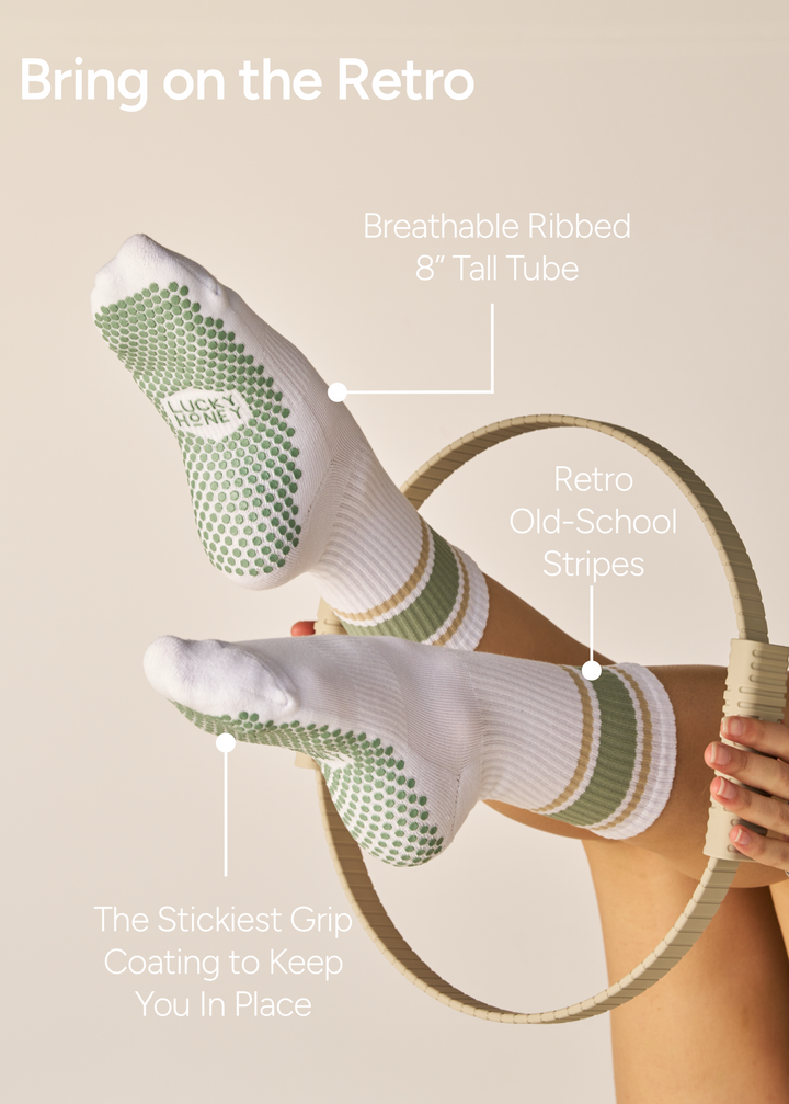 The Old School Tall Tube Grip Sock