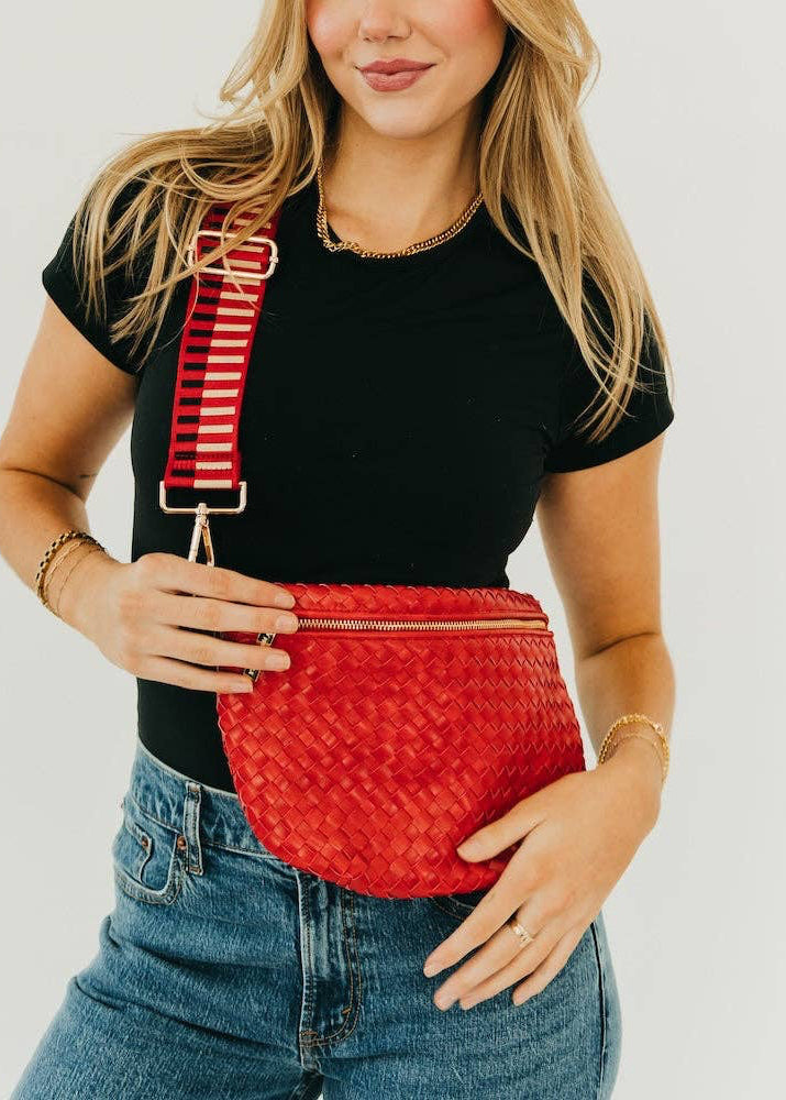 Westlyn Woven Bum Bag in Cherry Red