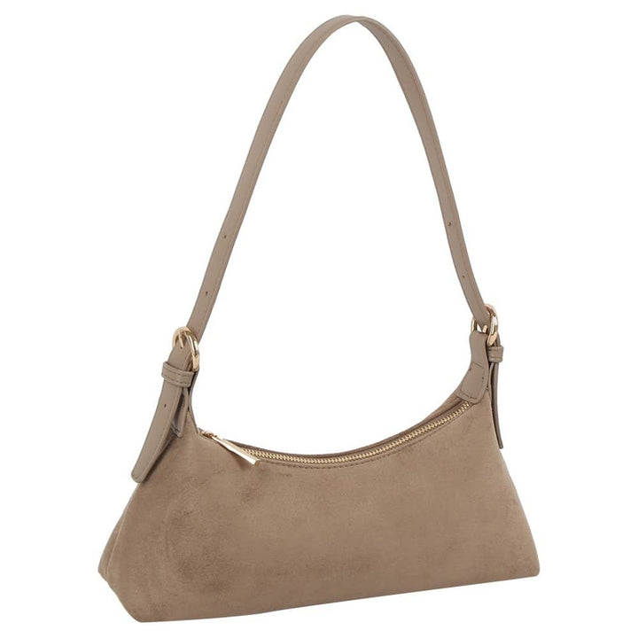Faux Suede Shoulder Bag