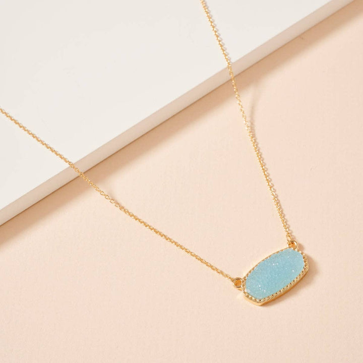Pink Stone Charm Necklace