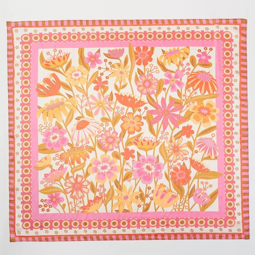 Assorted Flower Print Square Bandana Scarf