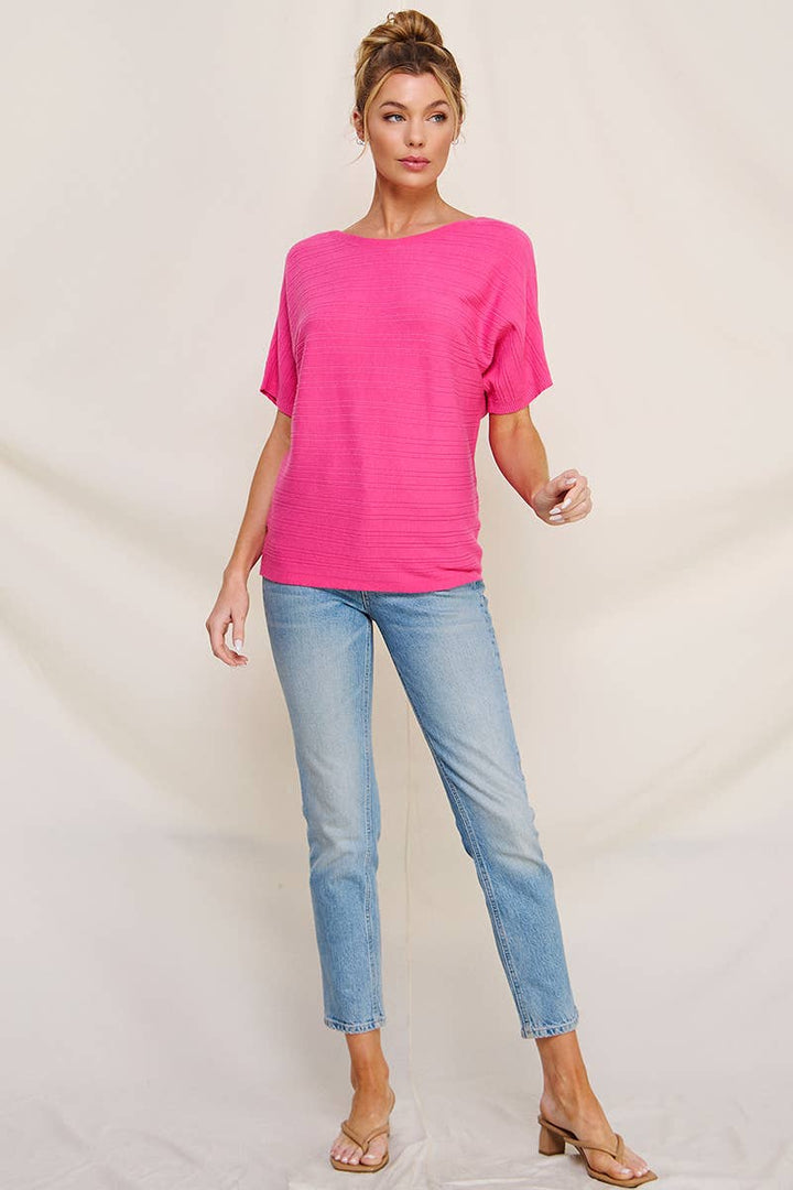 Iris Soft Rib Short Sleeve Top