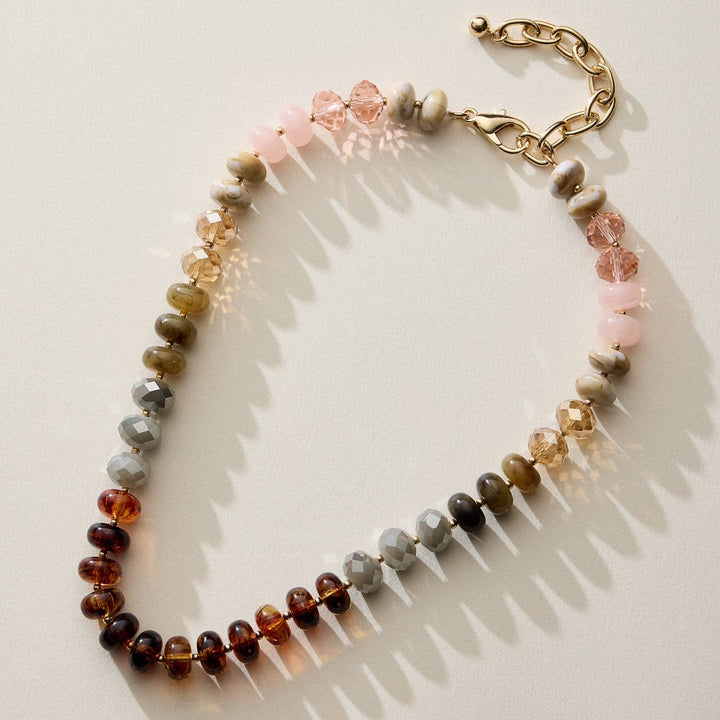 Mixed Bead Short Necklace | Adjustable Length
