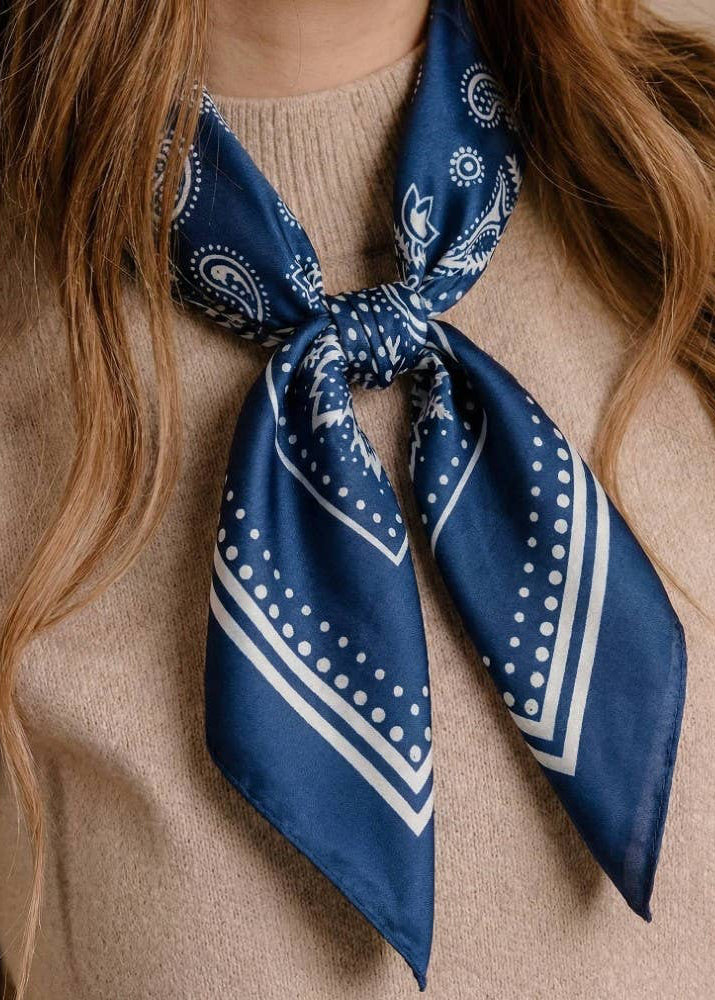 Light Paisley Design Square Bandana Scarf