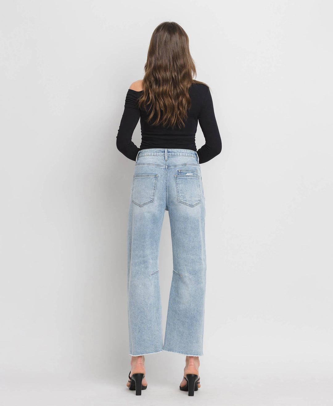 RESTOCK Super High Rise Barrel Denim Jeans