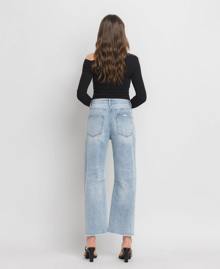 RESTOCK Super High Rise Barrel Denim Jeans