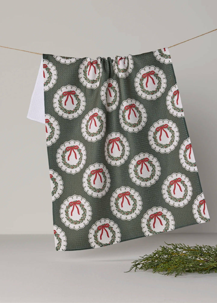 Merry Wreaths Tea Towel - Holiday 2026