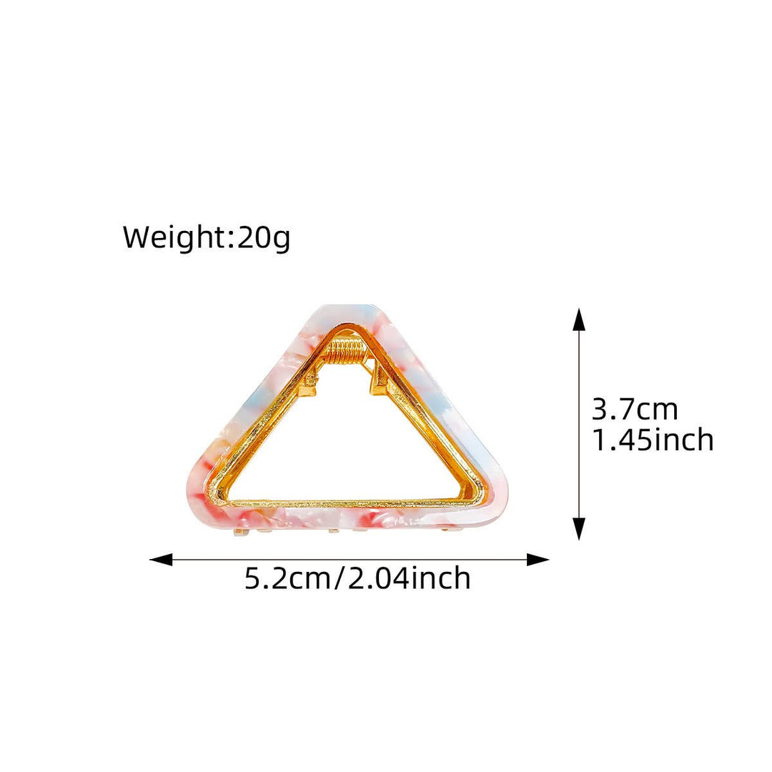 ACETATE  HAIR CLAW CLIP PYRAMID MINI