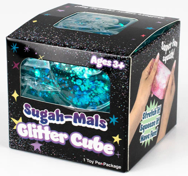 Sugah-Mals Glitter Mini Sugar Cube Squishy Fidget Toy 1pc