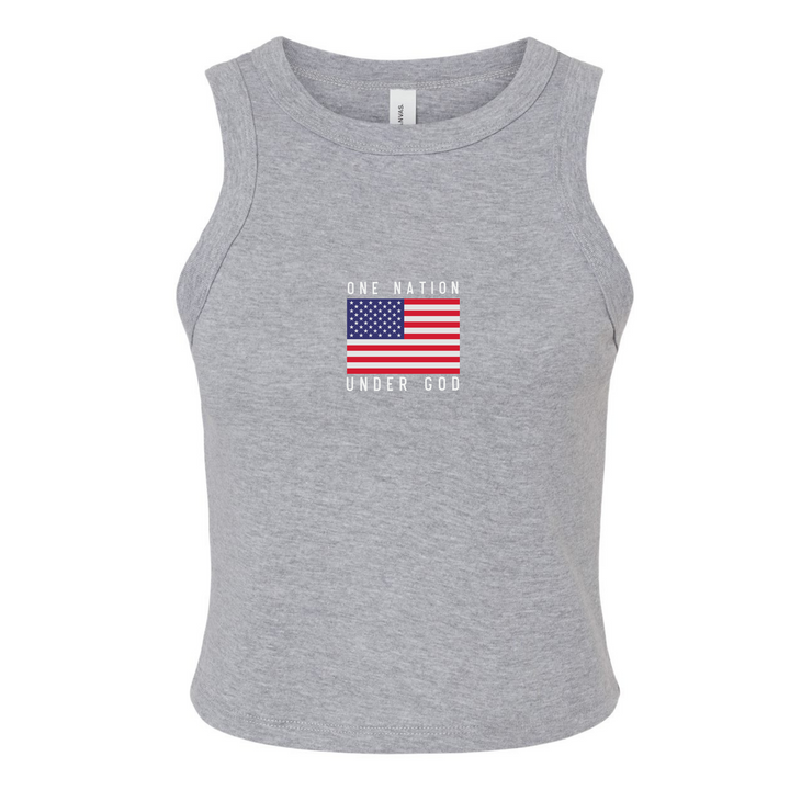 American Flag 4th of July Racer Tank in HG