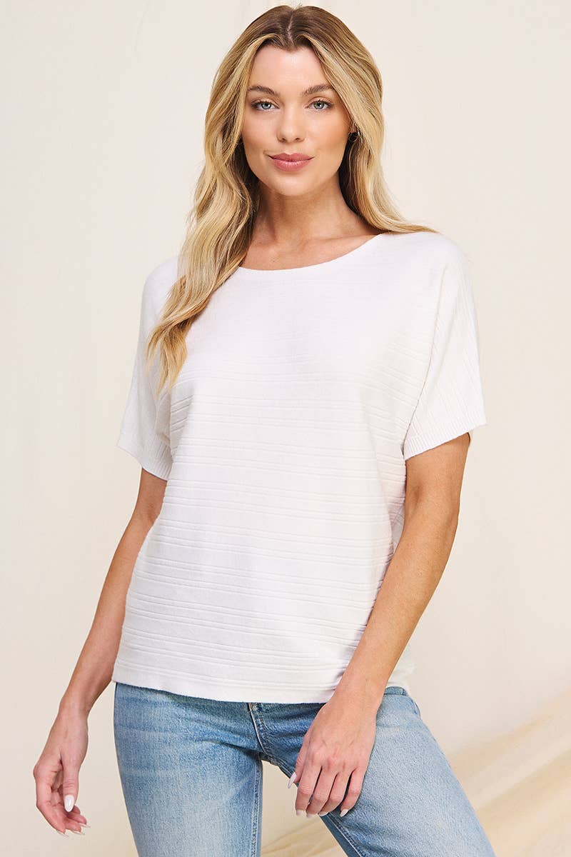 Iris Soft Rib Short Sleeve Top