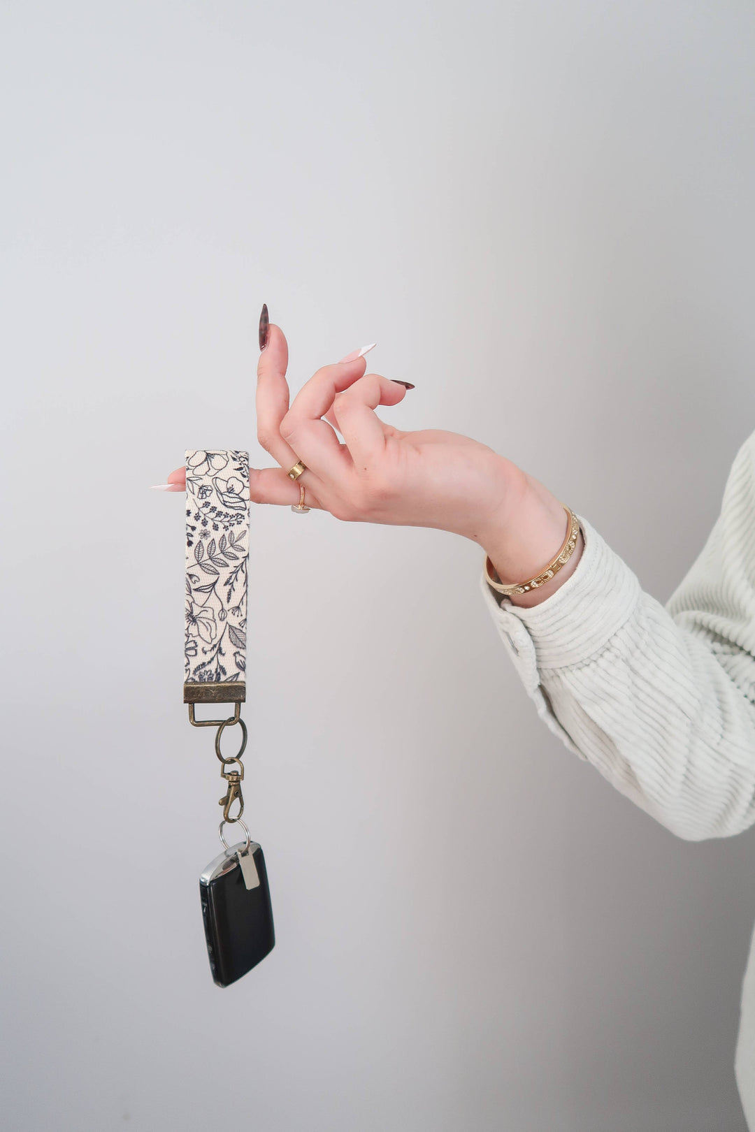 Canvas Wrist Keychain Lanyard, Key Wristlet