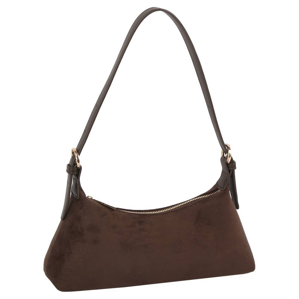 Faux Suede Shoulder Bag