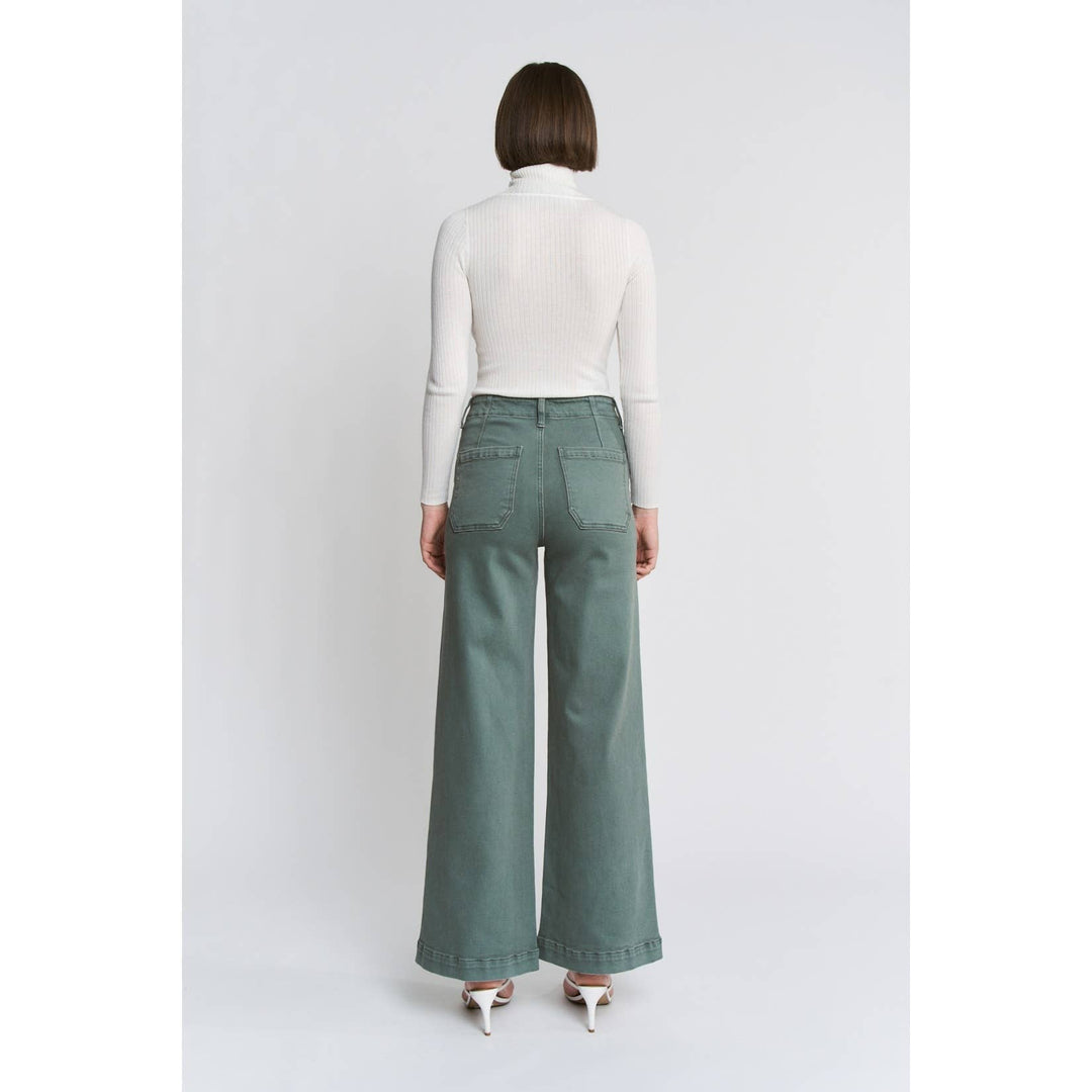 Cilantro High Ruse Wide Leg Denim