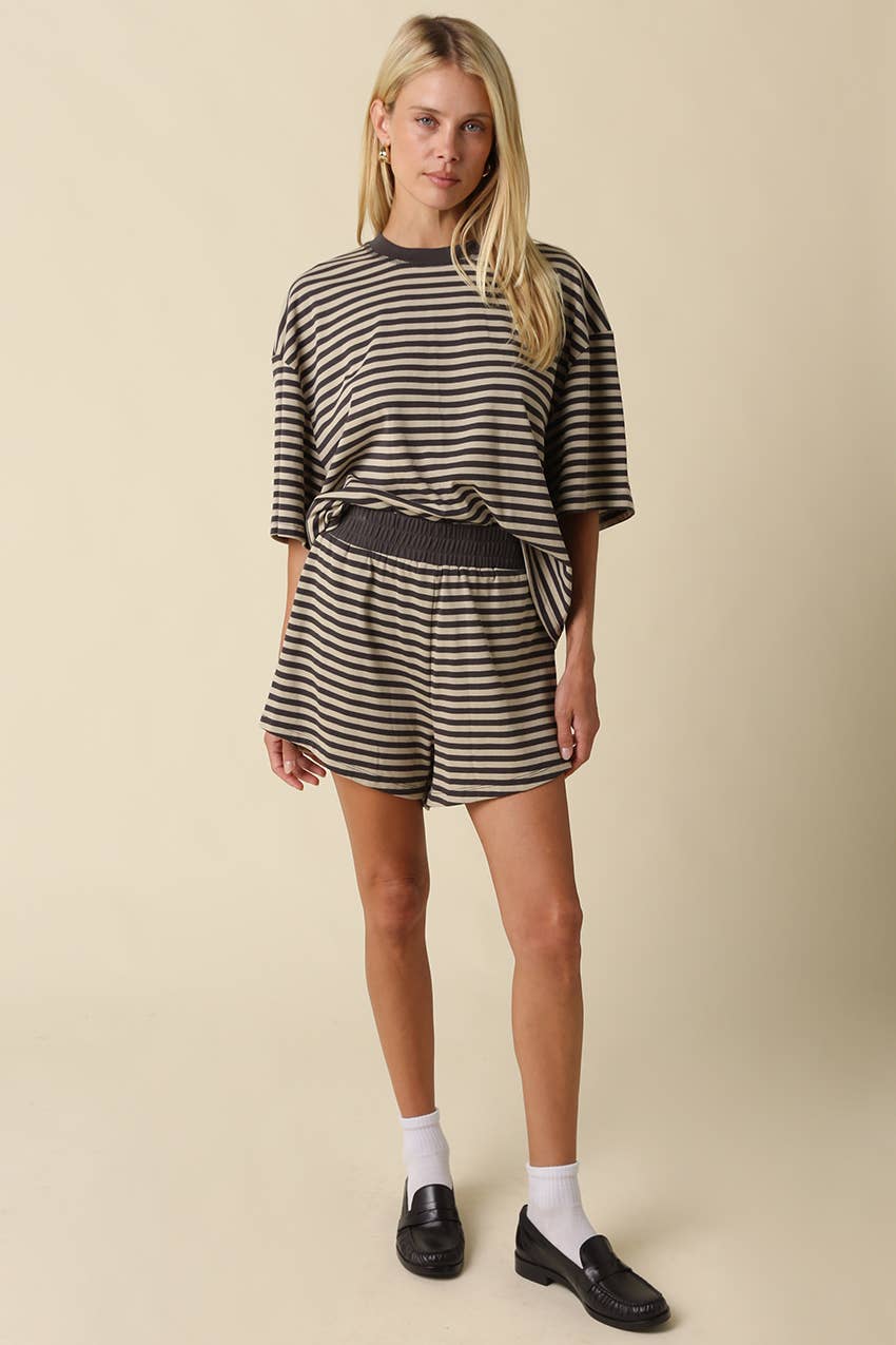 Lena Striped Relaxed-Fit Top
